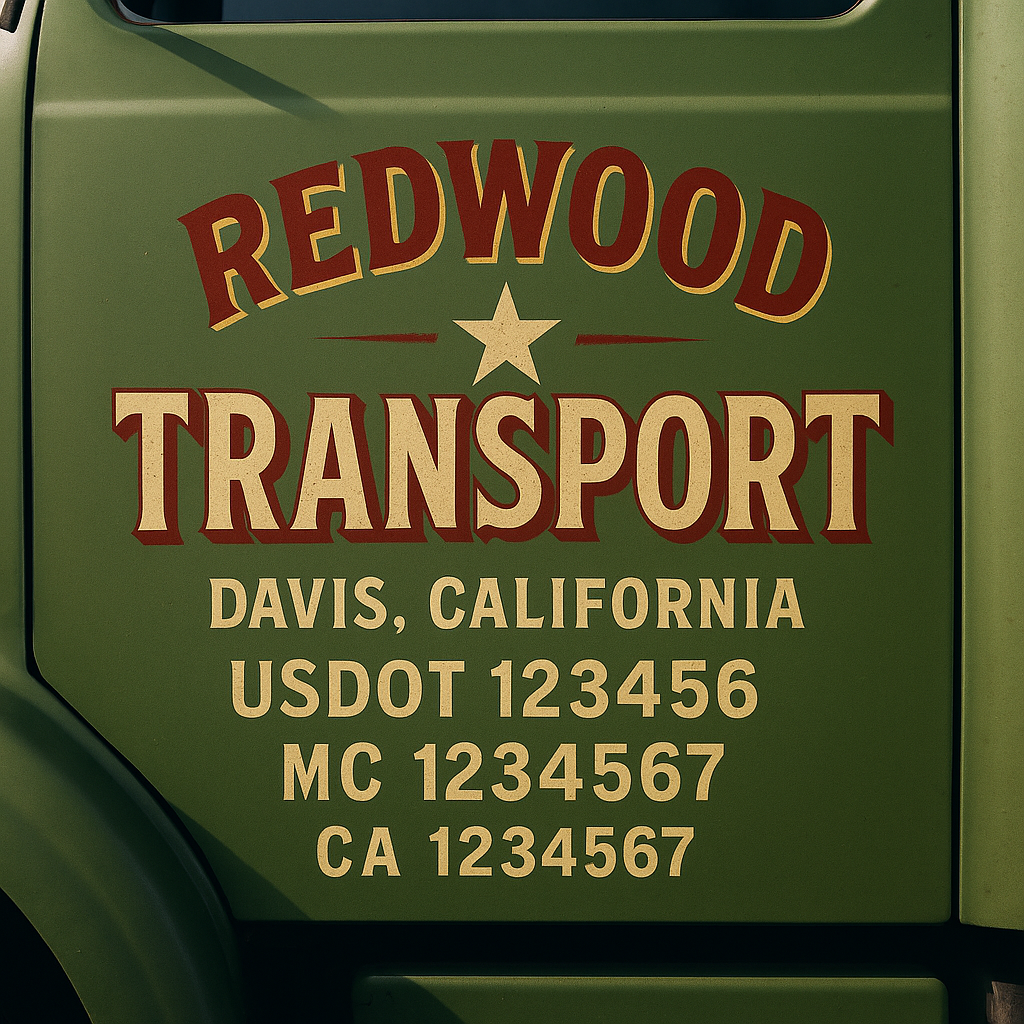 Custom Truck Door Decal Sticker Label Signs For Compliance | USDOT Truck Door Decal Lettering For Trucking & Transport Companies