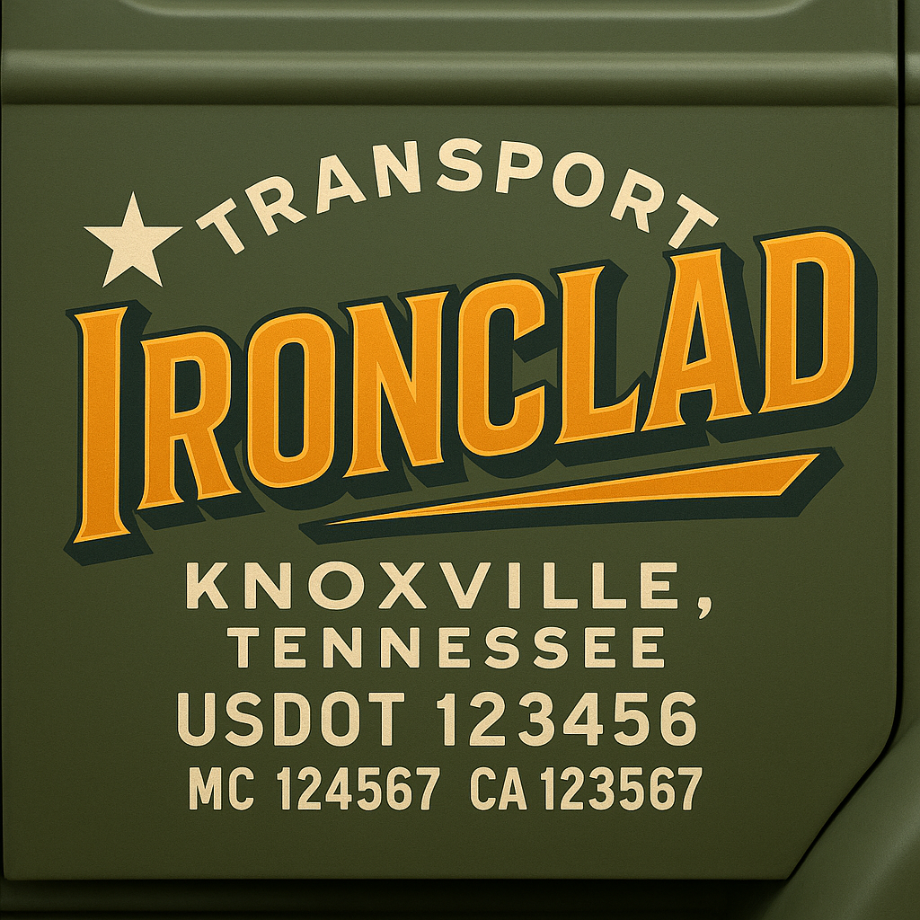 Custom Truck Door Decal Sticker Label Signs For Compliance | USDOT Truck Door Decal Lettering For Trucking & Transport Companies