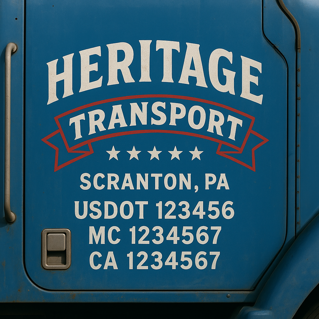 Custom Truck Door Decal Sticker Label Signs For Compliance | USDOT Truck Door Decal Lettering For Trucking & Transport Companies
