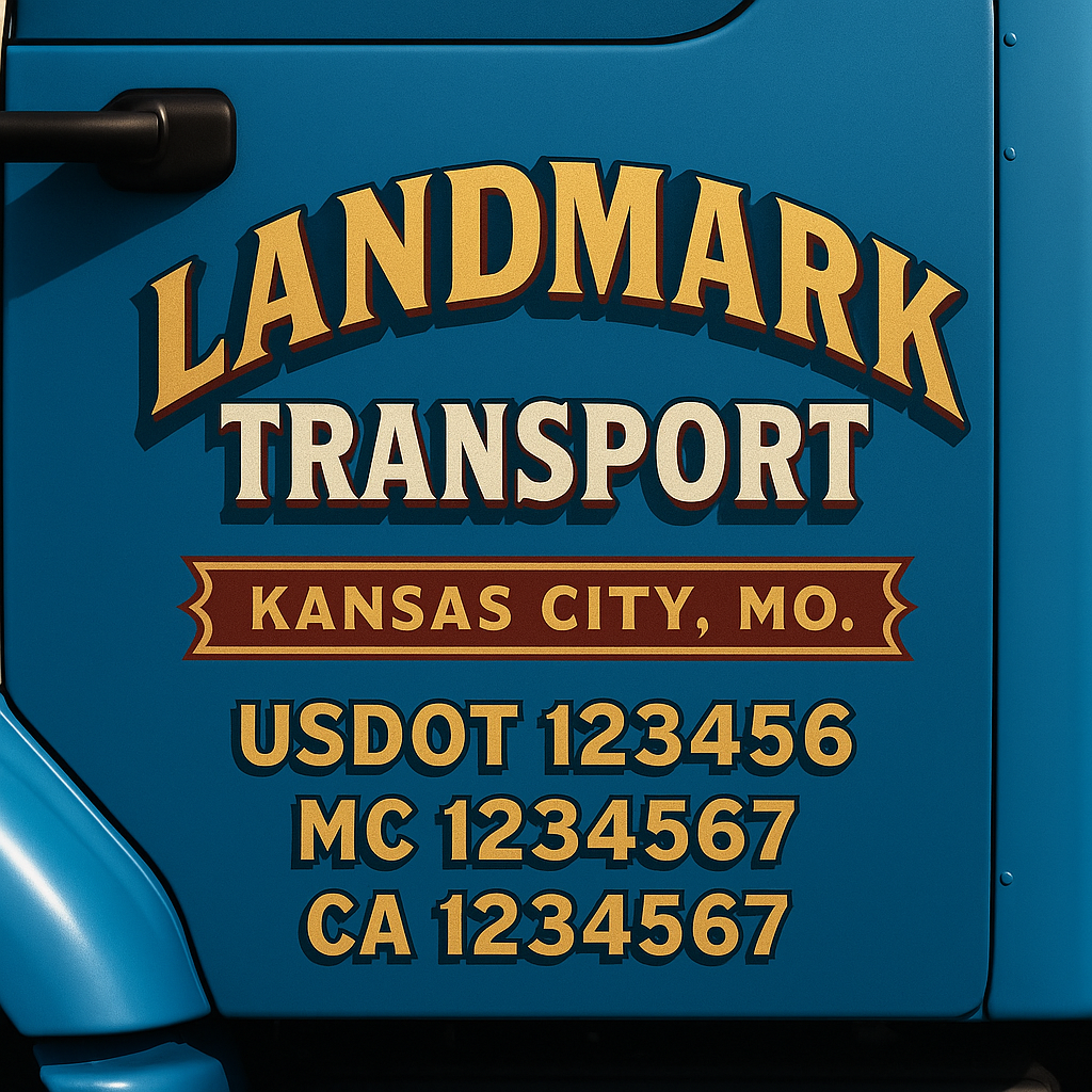 Custom Truck Door Decal Sticker Label Signs For Compliance | USDOT Truck Door Decal Lettering For Trucking & Transport Companies