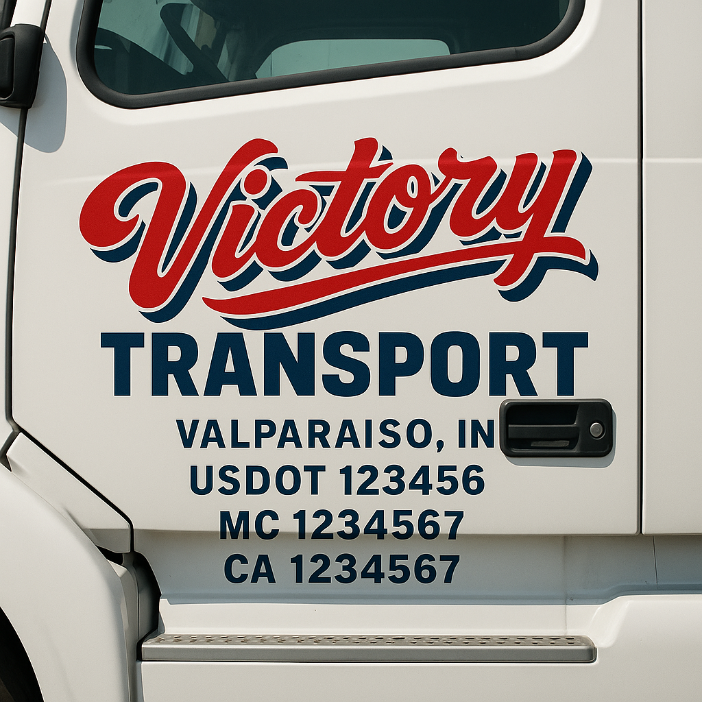 Custom Truck Door Decal Sticker Label Signs For Compliance | USDOT Truck Door Decal Lettering For Trucking & Transport Companies