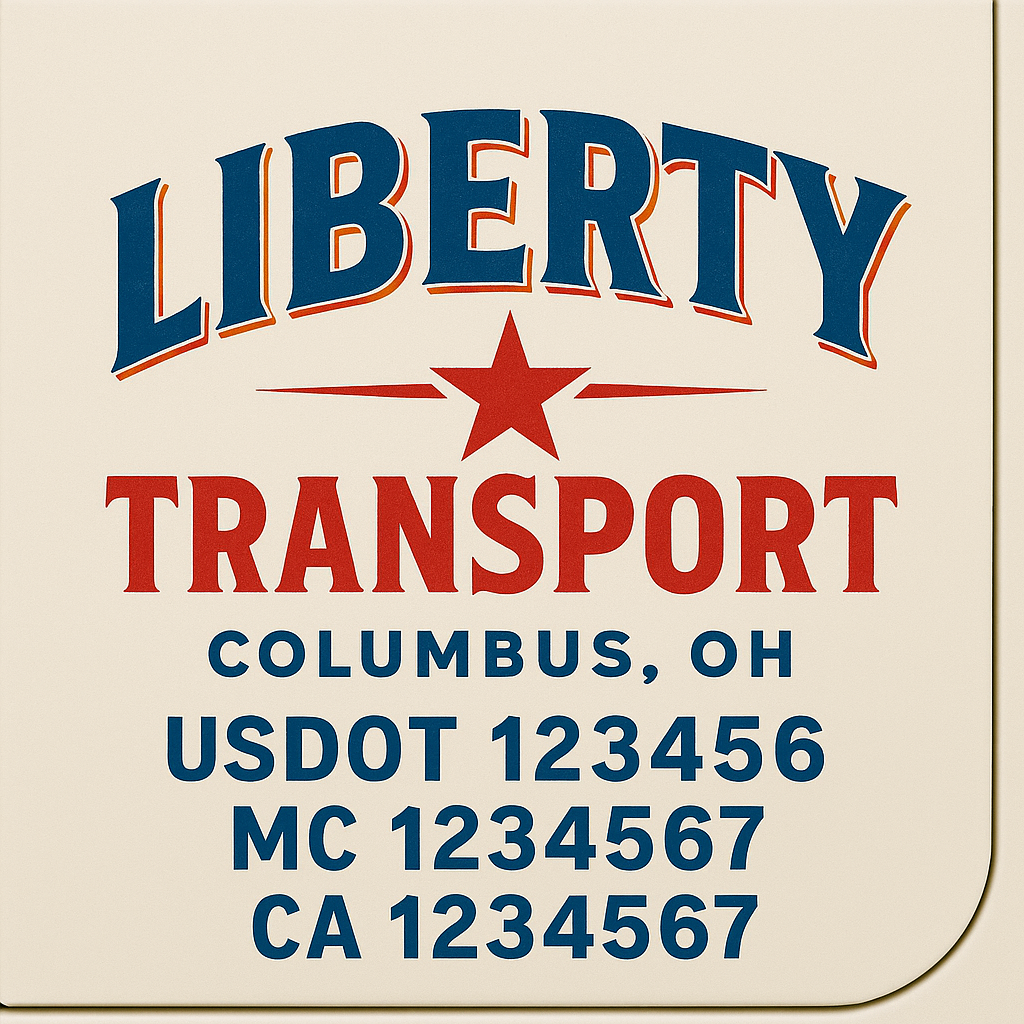 Custom Truck Door Decal Sticker Label Signs For Compliance | USDOT Truck Door Decal Lettering For Trucking & Transport Companies