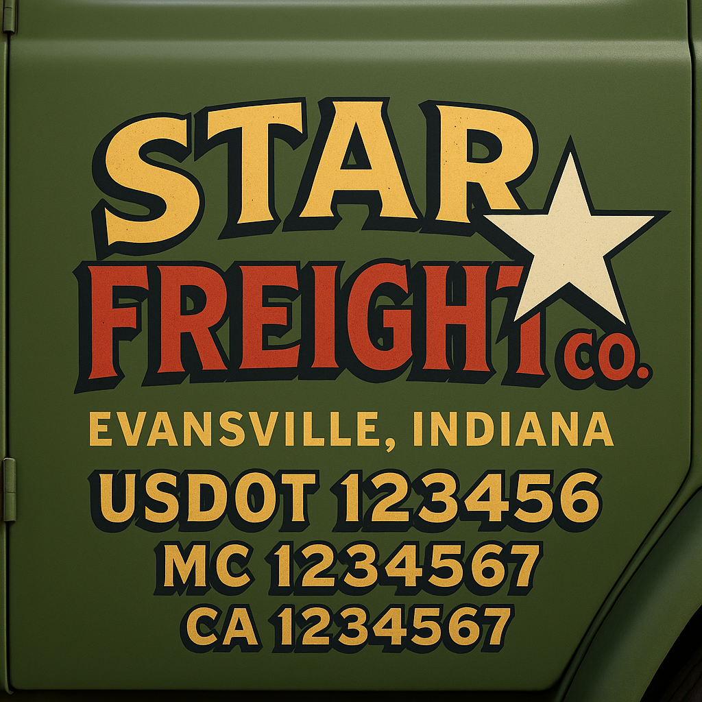 Custom Truck Door Decal Sticker Label Signs For Compliance | USDOT Truck Door Decal Lettering For Trucking & Transport Companies