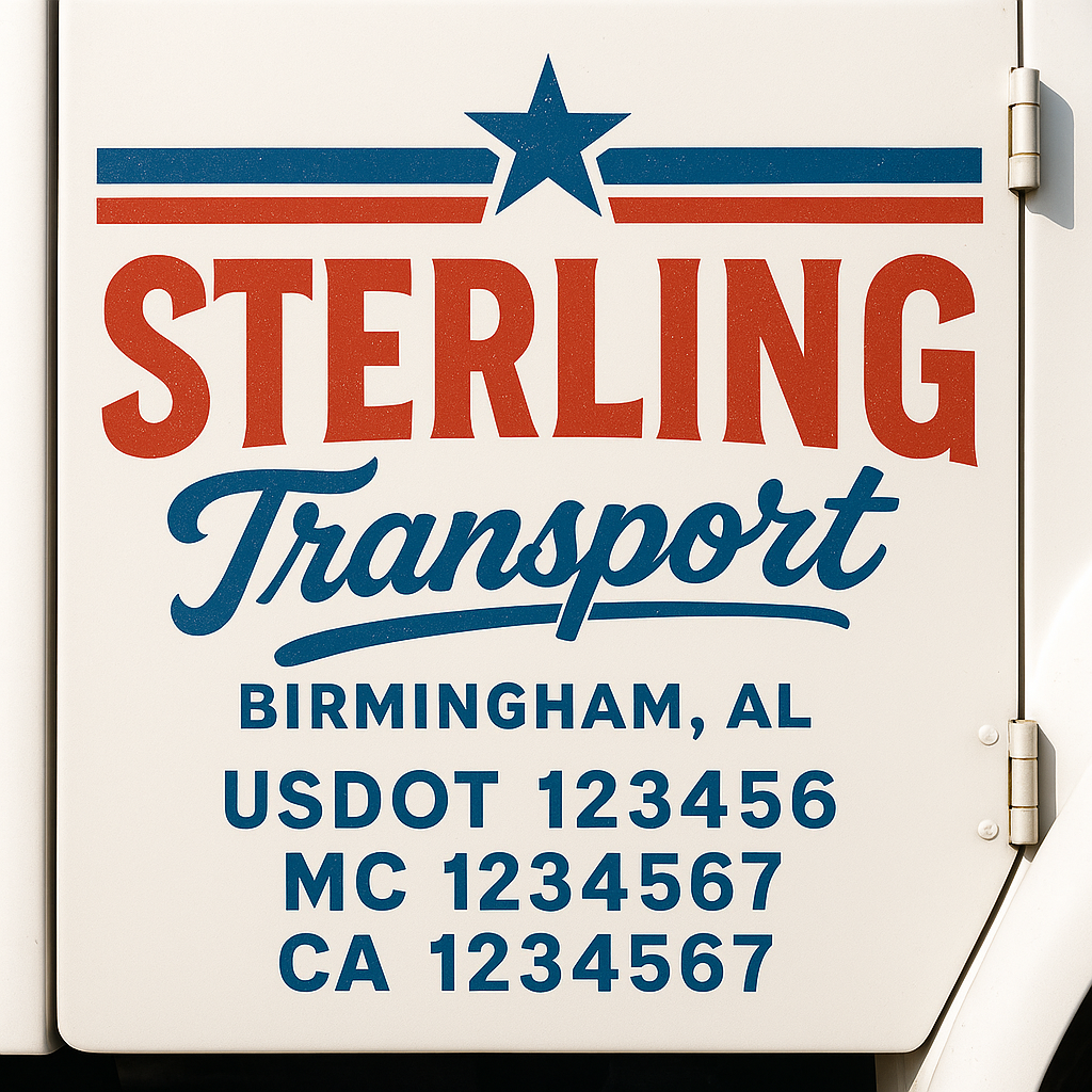 Custom Truck Door Decal Sticker Label Signs For Compliance | USDOT Truck Door Decal Lettering For Trucking & Transport Companies