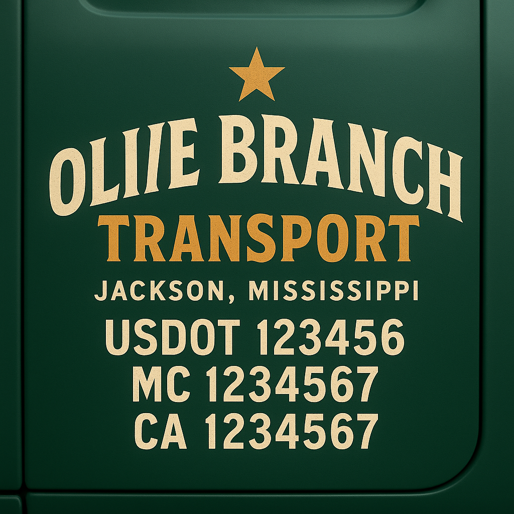 Custom Truck Door Decal Sticker Label Signs For Compliance | USDOT Truck Door Decal Lettering For Trucking & Transport Companies