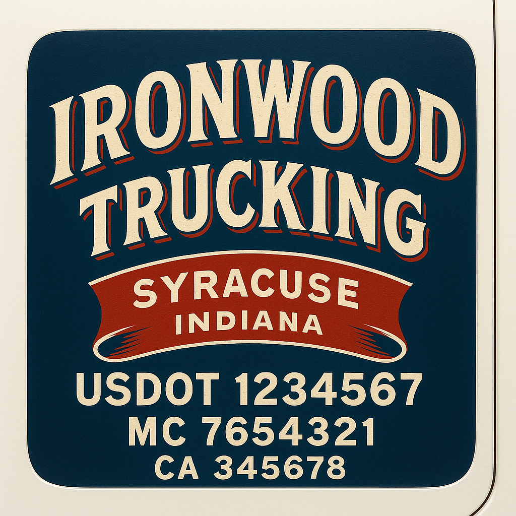 Custom Truck Door Decal Sticker Label Signs For Compliance | USDOT Truck Door Decal Lettering For Trucking & Transport Companies