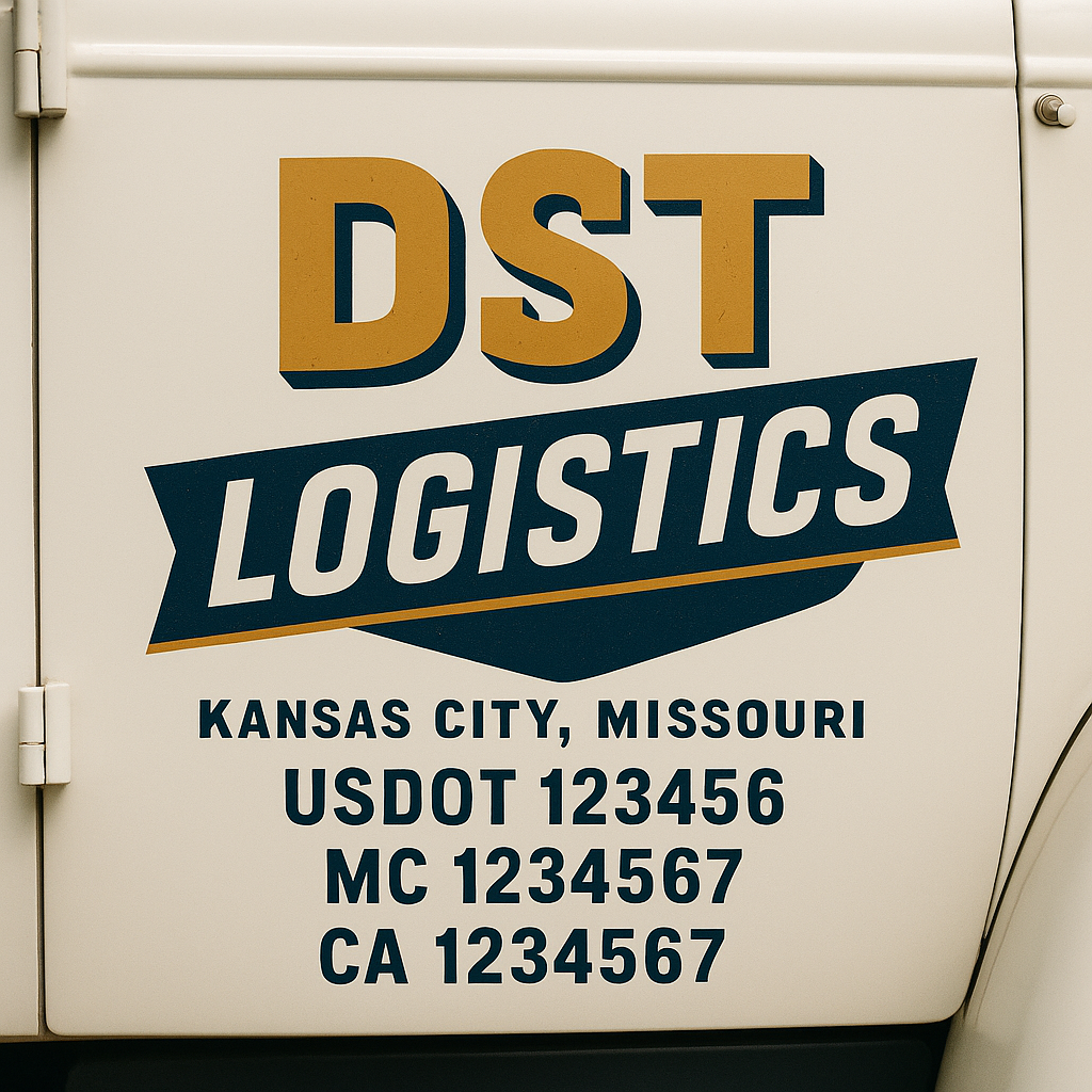 Custom Truck Door Decal Sticker Label Signs For Compliance | USDOT Truck Door Decal Lettering For Trucking & Transport Companies