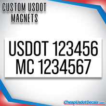Load image into Gallery viewer, usdot mc magnetic sign
